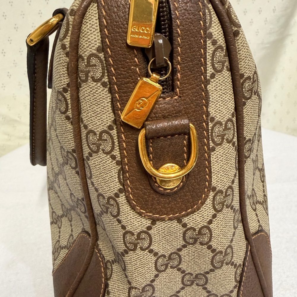 Authentic Vintage Gucci Brown Monogram Handbag - Picture 3 of 16